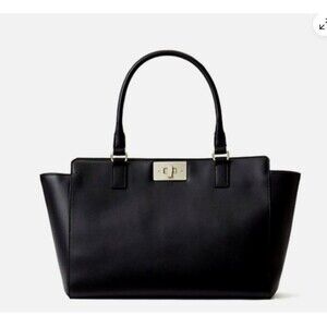 NEW Kate Spade New York Womens Kelsey Orchard Valley Leather Tote Bag Black
